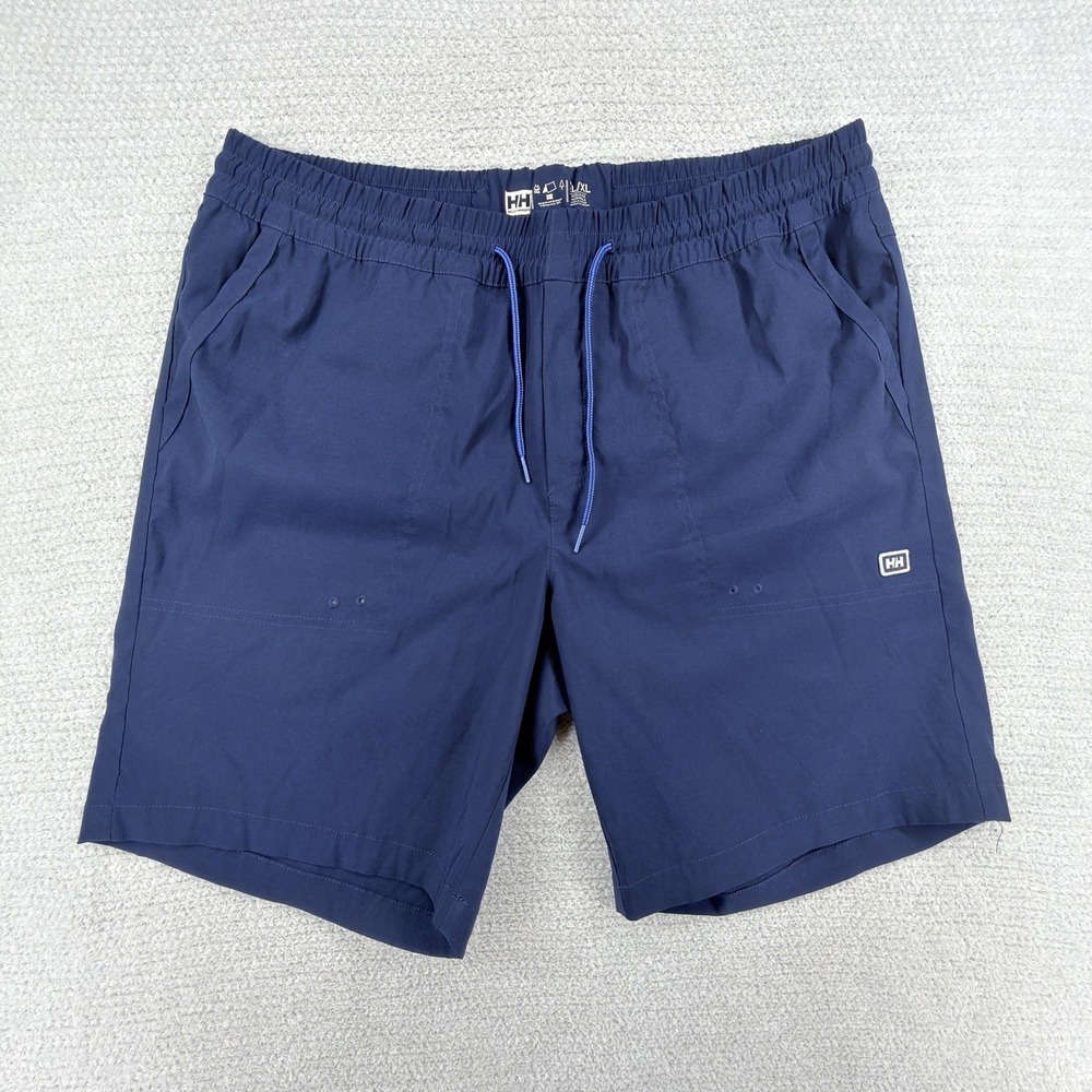 Helly Hansen Mens XL Navy Blue Stretch Sailing Shorts Drawstring 8" Inseam